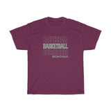 Basketball Montana in Modern Stacked Lettering