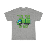 Kids Truck Yeah, I'm Two Garbage Truck for 2 Year Birthday T-Shirt