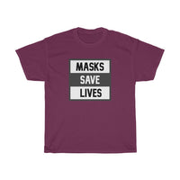 Masks Save Lives Block Text