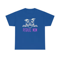 Pitbull Mom with Pitbull Dog Graphic T-Shirt