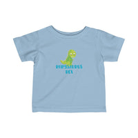 Green Babysaurus Rex Dinosaur Baby Infant Tee Shirt for Boys or Girls