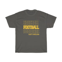 Football East Carolina in Modern Stacked Lettering