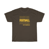 Football Wyoming in Modern Stacked Lettering
