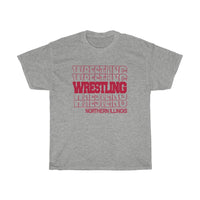 Wrestling Northern Illinois in Modern Stacked Lettering