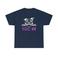 Pitbull Mom with Pitbull Dog Graphic T-Shirt