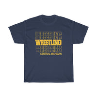 Wrestling Central Michigan in Modern Stacked Lettering
