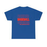 Baseball Delaware State in Modern Stacked Lettering T-Shirt