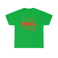 Baseball Illinois in Modern Stacked Lettering T-Shirt