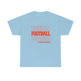 Football Virginia in Modern Stacked Lettering T-Shirt