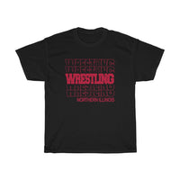 Wrestling Northern Illinois in Modern Stacked Lettering