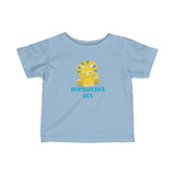 Yellow Babysaurus Rex Dinosaur Baby Infant Tee Shirt for Boys or Girls