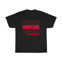 Wrestling Cincinnati in Modern Stacked Lettering