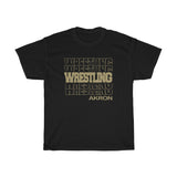 Wrestling Akron in Modern Stacked Lettering