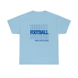 Football New Orleans in Modern Stacked Lettering T-Shirt