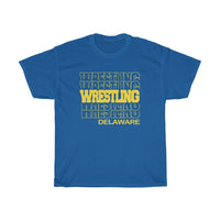 Wrestling Delaware in Modern Stacked Lettering