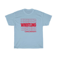 Wrestling Cincinnati in Modern Stacked Lettering