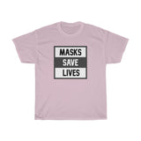 Masks Save Lives Block Text