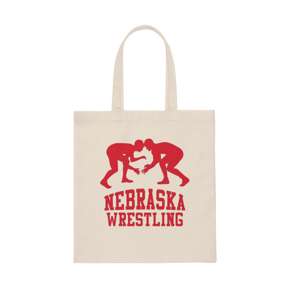 Nebraska Wrestling Canvas Tote Bag