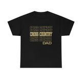 Cross Country Dad in Modern Stacked Lettering T-Shirt