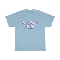 Classic Baseball Mom in Swooping Text T-Shirt