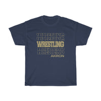 Wrestling Akron in Modern Stacked Lettering