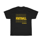 Football Iowa in Modern Stacked Lettering