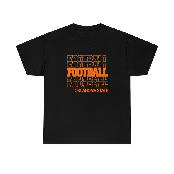Football Oklahoma State in Modern Stacked Lettering