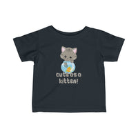 Cute as a Kitten with Mischevous Kitty Cat Baby Infant Toddler Tee Shirt for Boys or Girls