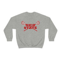 Ohio State Lacrosse Sweatshirt With LAX Sticks Design