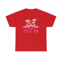 Pitbull Mom with Pitbull Dog Graphic T-Shirt