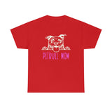 Pitbull Mom with Pitbull Dog Graphic T-Shirt