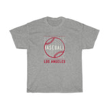 Baseball Los Angeles with Red Baseball Graphic T-Shirt T-Shirt with free shipping - TropicalTeesShop